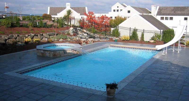 Latham Fiberglass Rectangular Shaped Pools Lake Shore