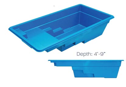 Latham Fiberglass Rectangular Shaped Pools Enchantment 9.17 